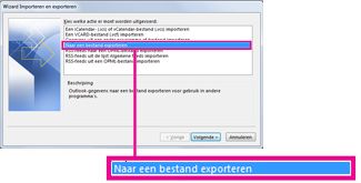 naar bestand exporteren