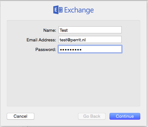 mac exchange naam adres wachtwoord